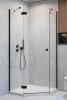 Radaway Essenza Black Ptj kabina pięciokątna 100x100cm lewa szkło przejrzyste 1385010-54-01L/1385051-01-01